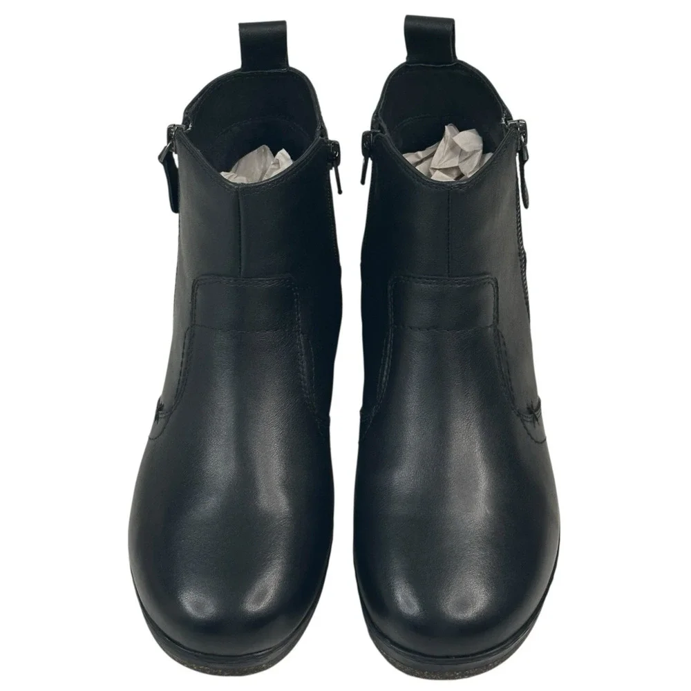 Josef Seibel Darla 02 Black Leather Ankle Boots Womens EU 40 US 9-9.5 New $170